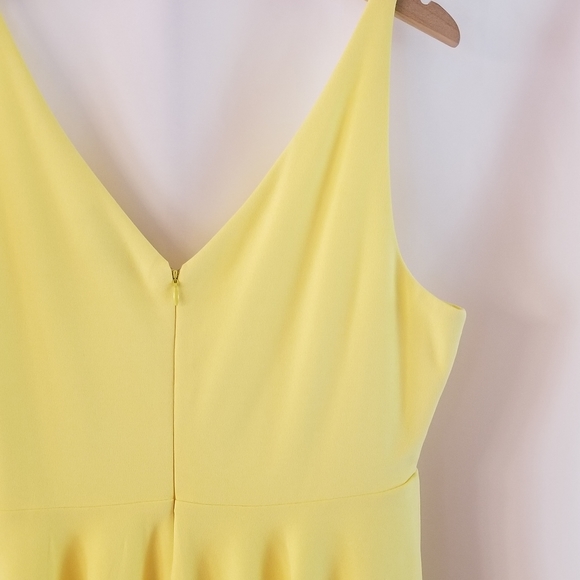 LULUS Double V-Neck Mini Dress - Yellow - Picture 7 of 10